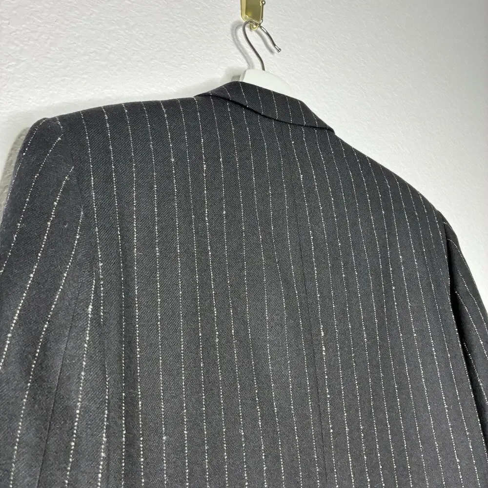 The Kooples Men's Wool Blend Black Pinstriped Blazer 48 NWT